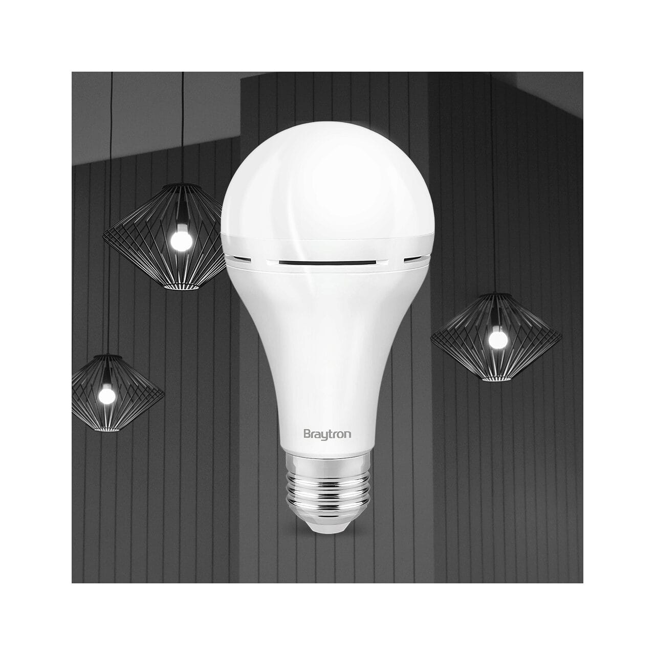BEC LED 10W/5W CU BATERIE A65 6500K 806LM E27 - imagine 2