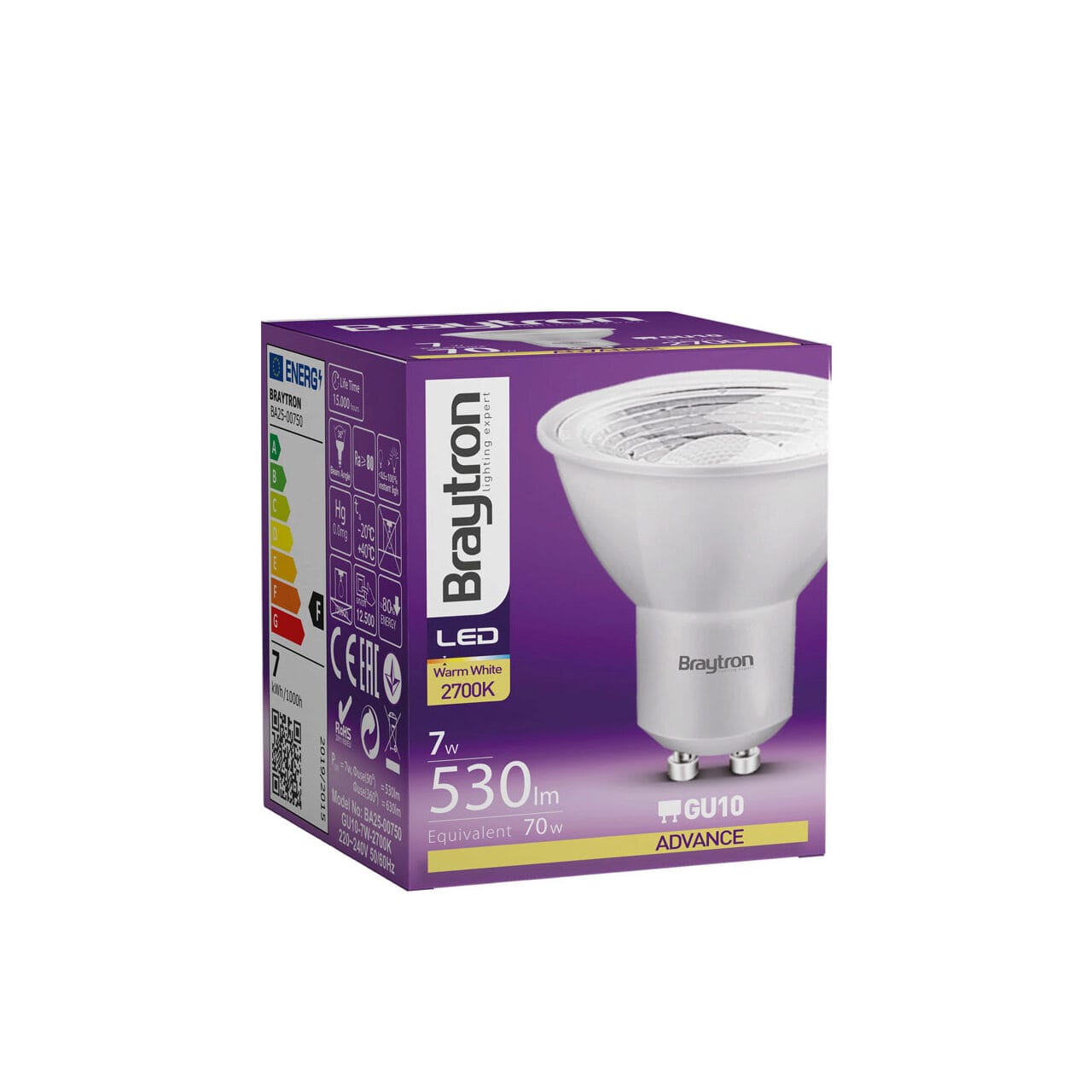 BEC LED 7W MR16 SMD PLS 530LM 3000K GU10 - imagine 5