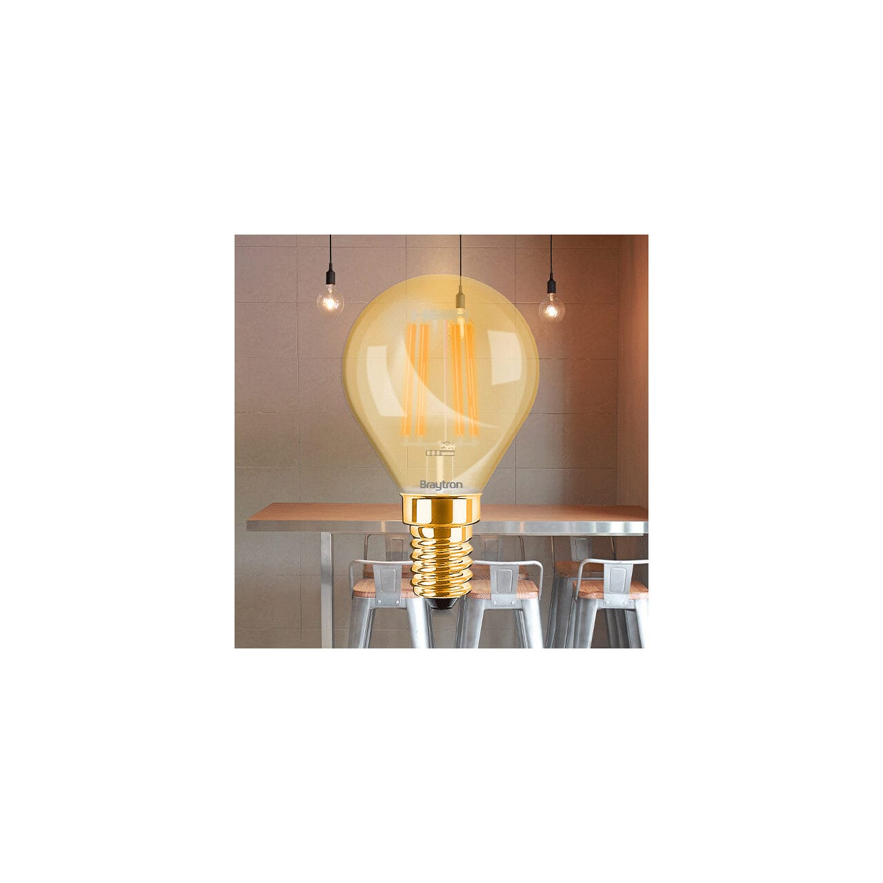 BEC LED CU FILAMENT 4W P45 360LM 2200K E14 - imagine 2