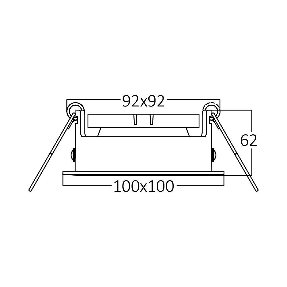 CARCASA ALB PATRAT GU5.3 TETRA-C - imagine 6