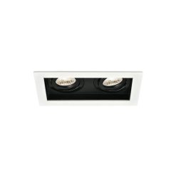 CARCASA ALB/NEGRU PATRAT PT 2xGU10 NEECHIPAT RS2 - Instadepot