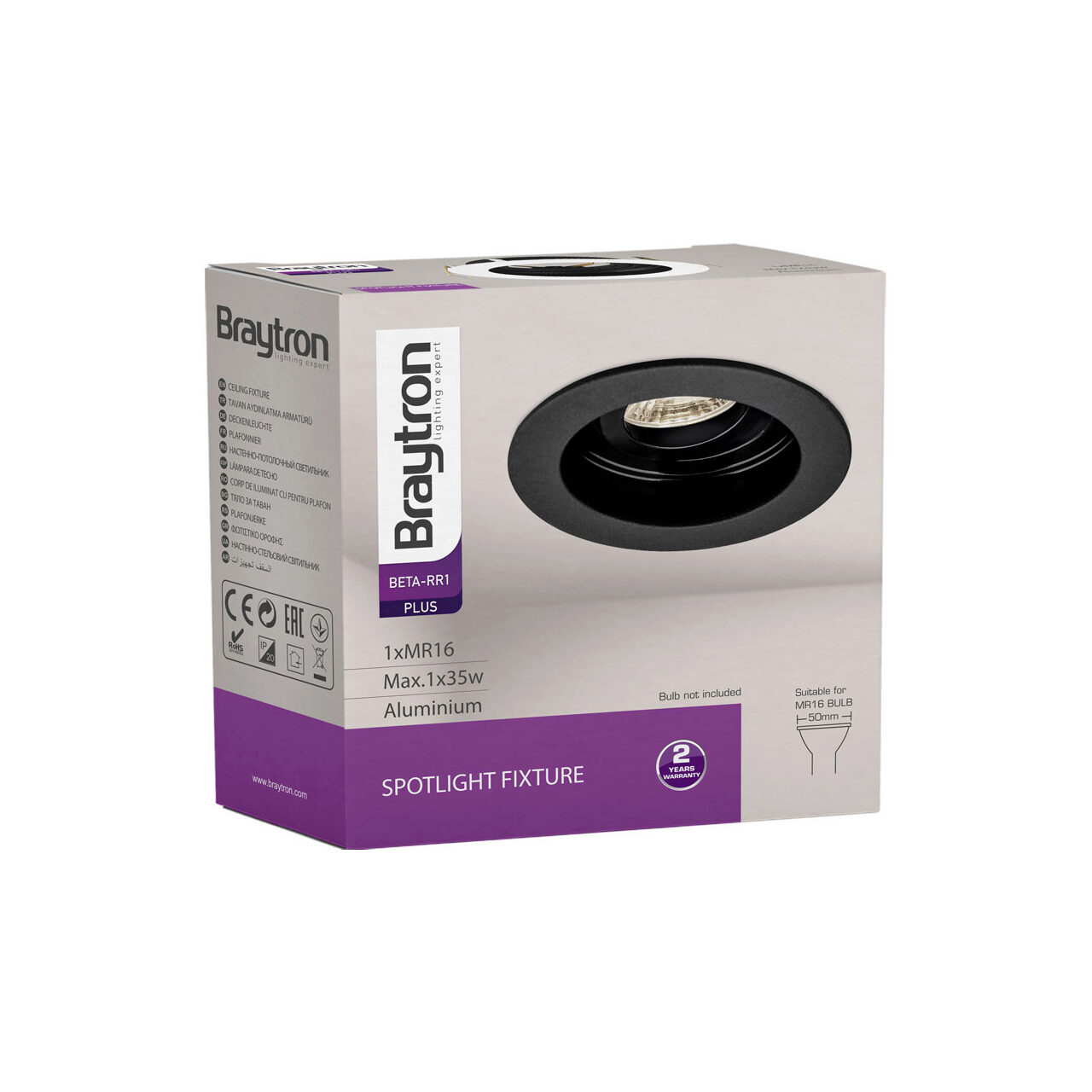 CARCASA NEGRU ROTUND PT GU10 BETA-RR1 - imagine 5