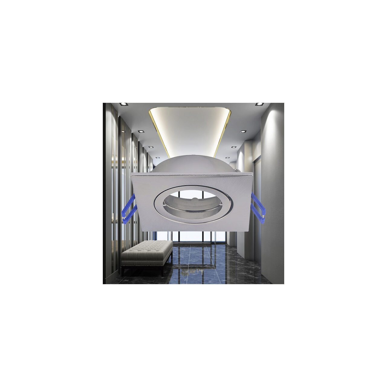 CARCASA NICEL PATRAT GU5.3 MITTO-AS - imagine 2