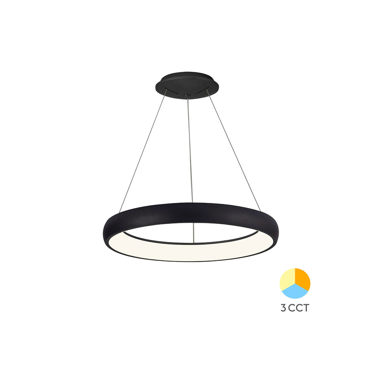 CORP DECORATIV LED 46W 3in1 MLP-PD-RND BELLA NEGRU - Instadepot