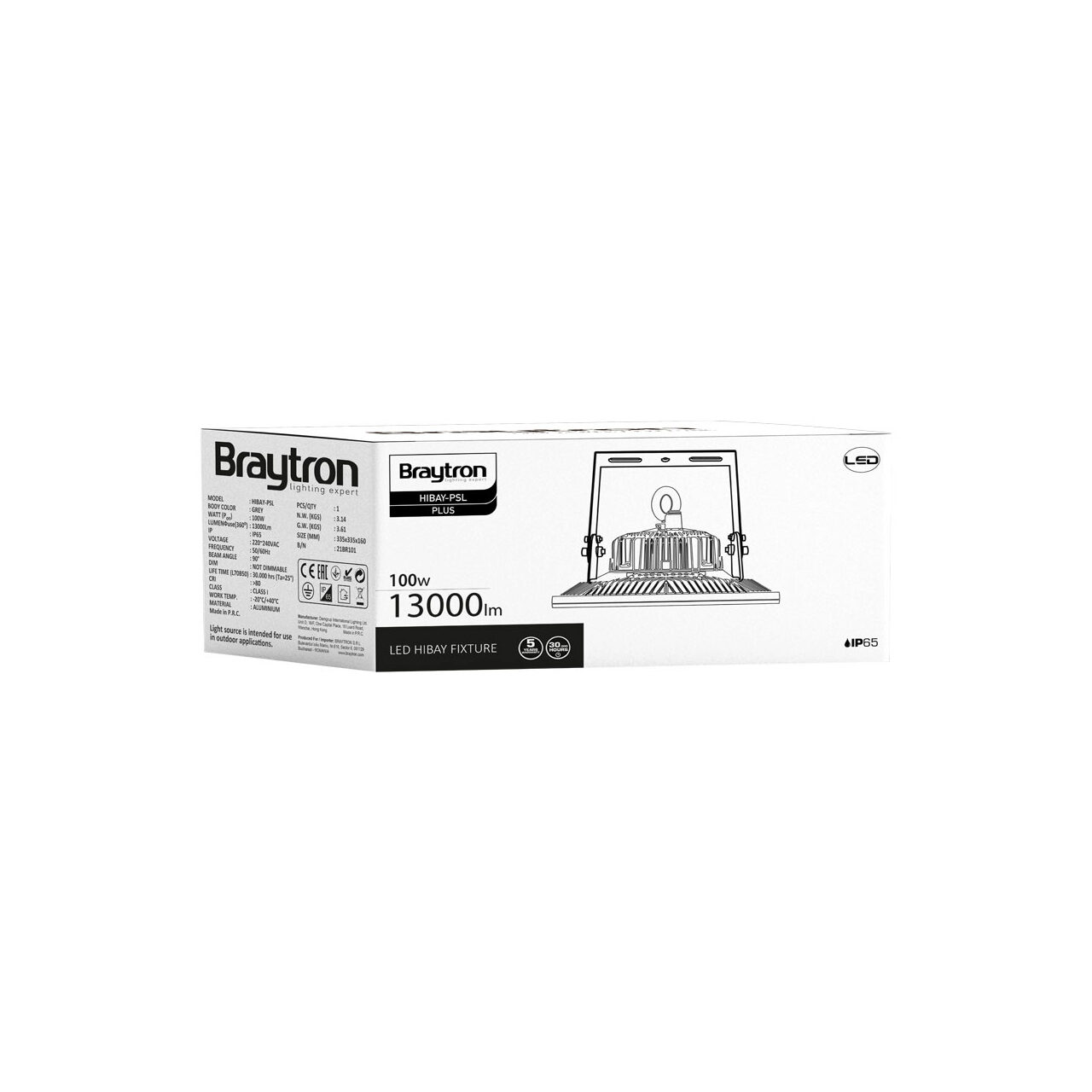 CORP ILUMINAT LED 100W 6500K GRI UFO HI-BAY, PLUS - imagine 5