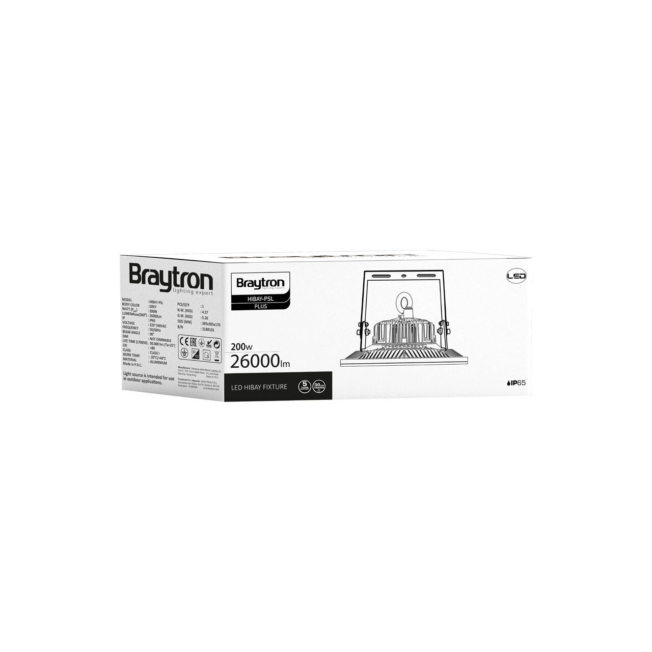 CORP ILUMINAT LED 200W 6500K GRI UFO HI-BAY, 26.000lm PLUS - imagine 5