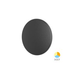 CORP LED PALERMO 8W-3in1 IP65- D120mm NEGRU - Instadepot