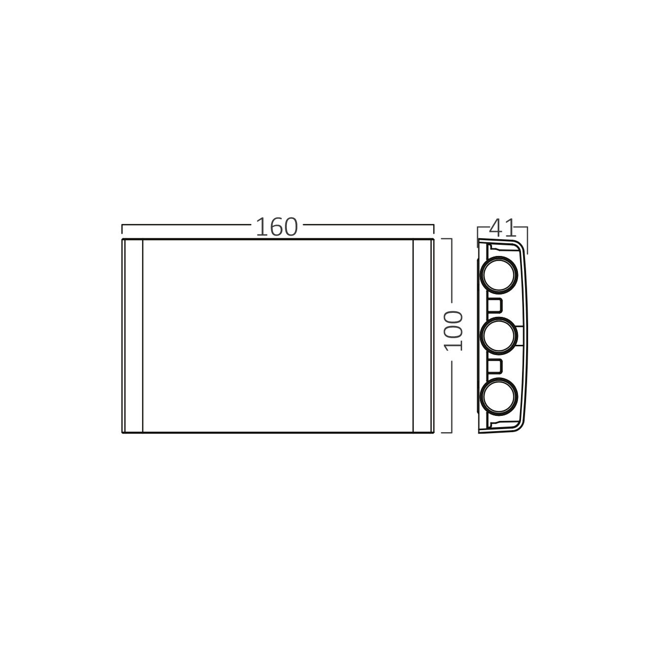 CORP LED PT, 6W 3in1 VECTOR-B-WL GRI IP65 - imagine 7