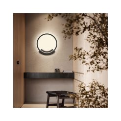 Alternative view of CORP LED PT PERETE 12W 3000K NELA-WL1-RND NEGRU