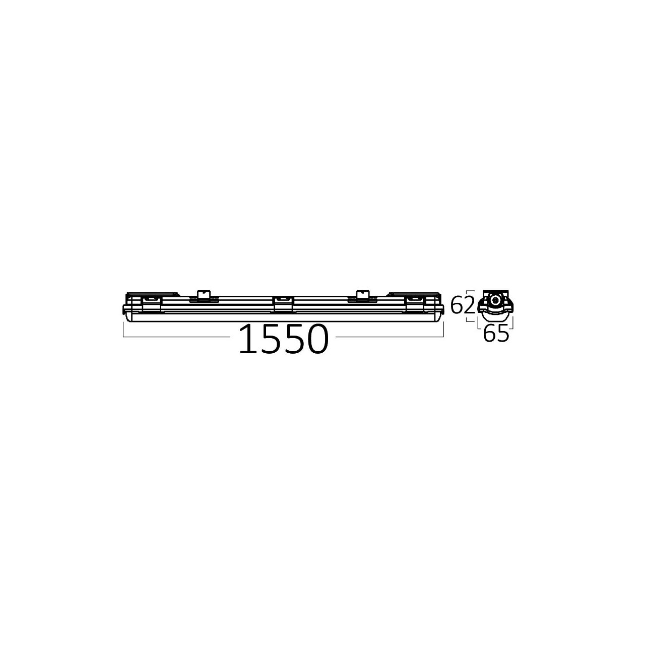 CORP NEON ETANS PT TUB LED 1X150CM ALIMENTARE 1CAP - imagine 4