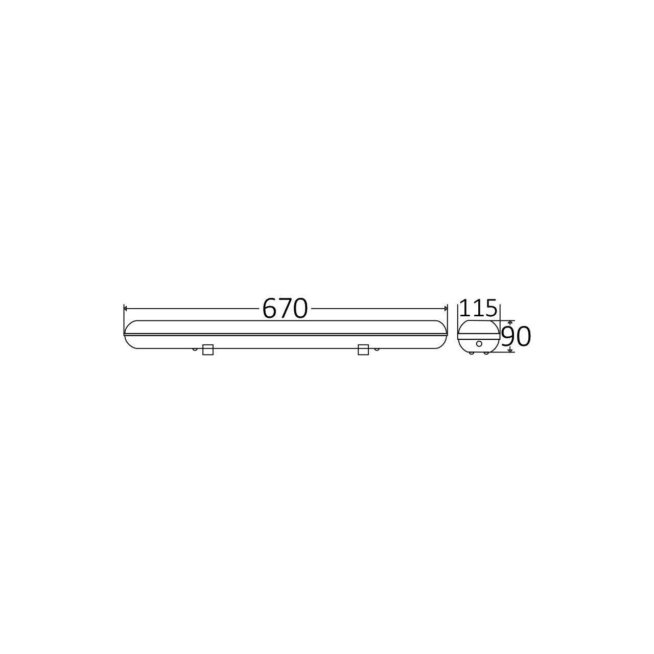 CORP NEON ETANS PT TUB LED 2X60CM - imagine 3