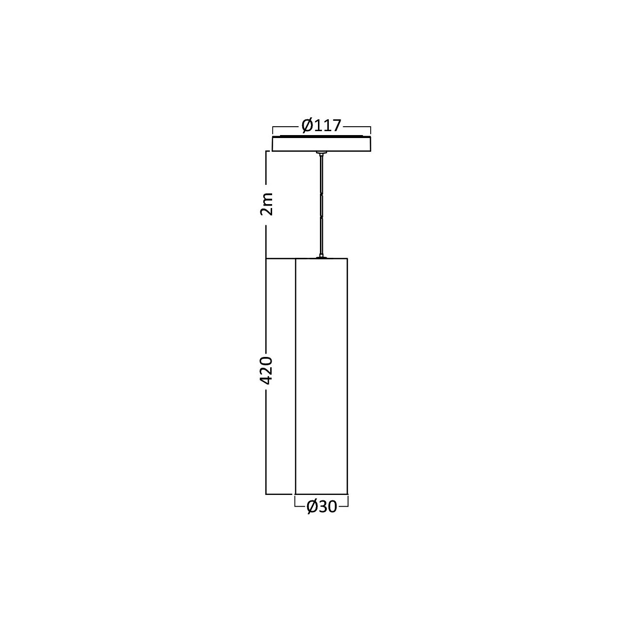 CORP SUSP.LED PE SINA MAG.7W430lm 24gr.4000K NEGRU - imagine 3
