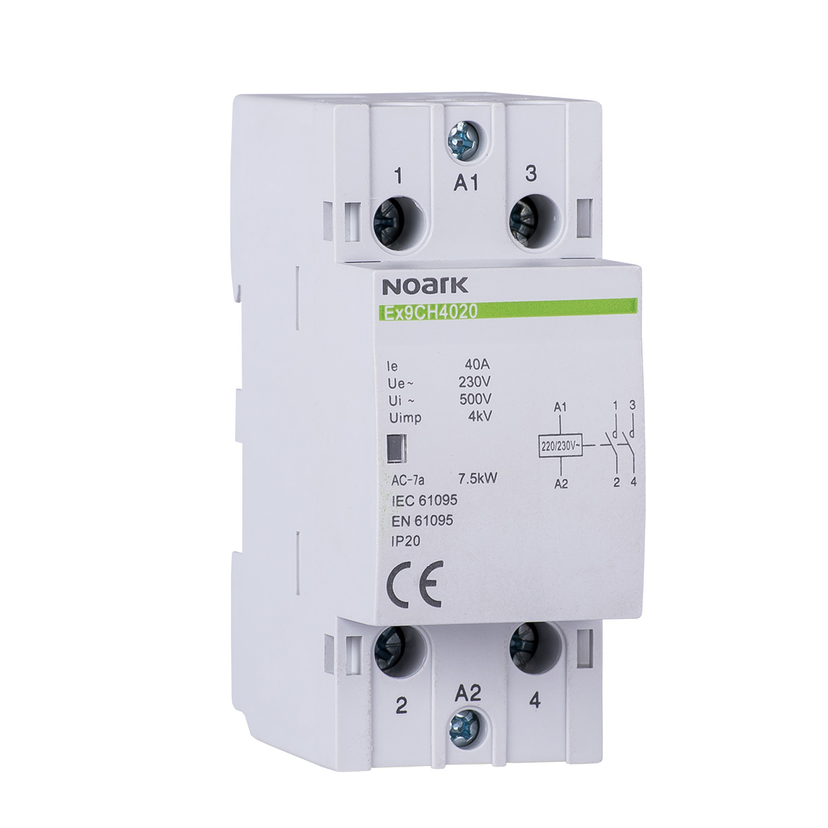Contactor de instalare Ex9CH63 20 220/230V 50/60Hz