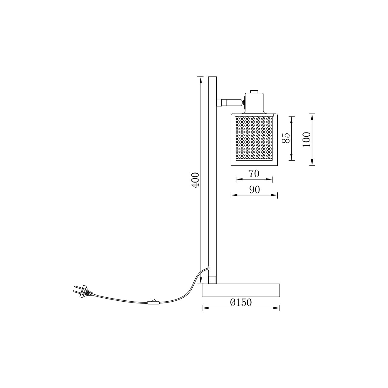 LAMPA DE MASA S008T-1H-1xE14-SLV STICLA - imagine 5