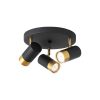 LAMPA DE PERETE G002C-3H-3xGU10-AURIU-NEGRU - Instadepot