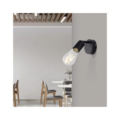Alternative view of LAMPA DE PERETE G003C-1H-1xE27-NEGRU