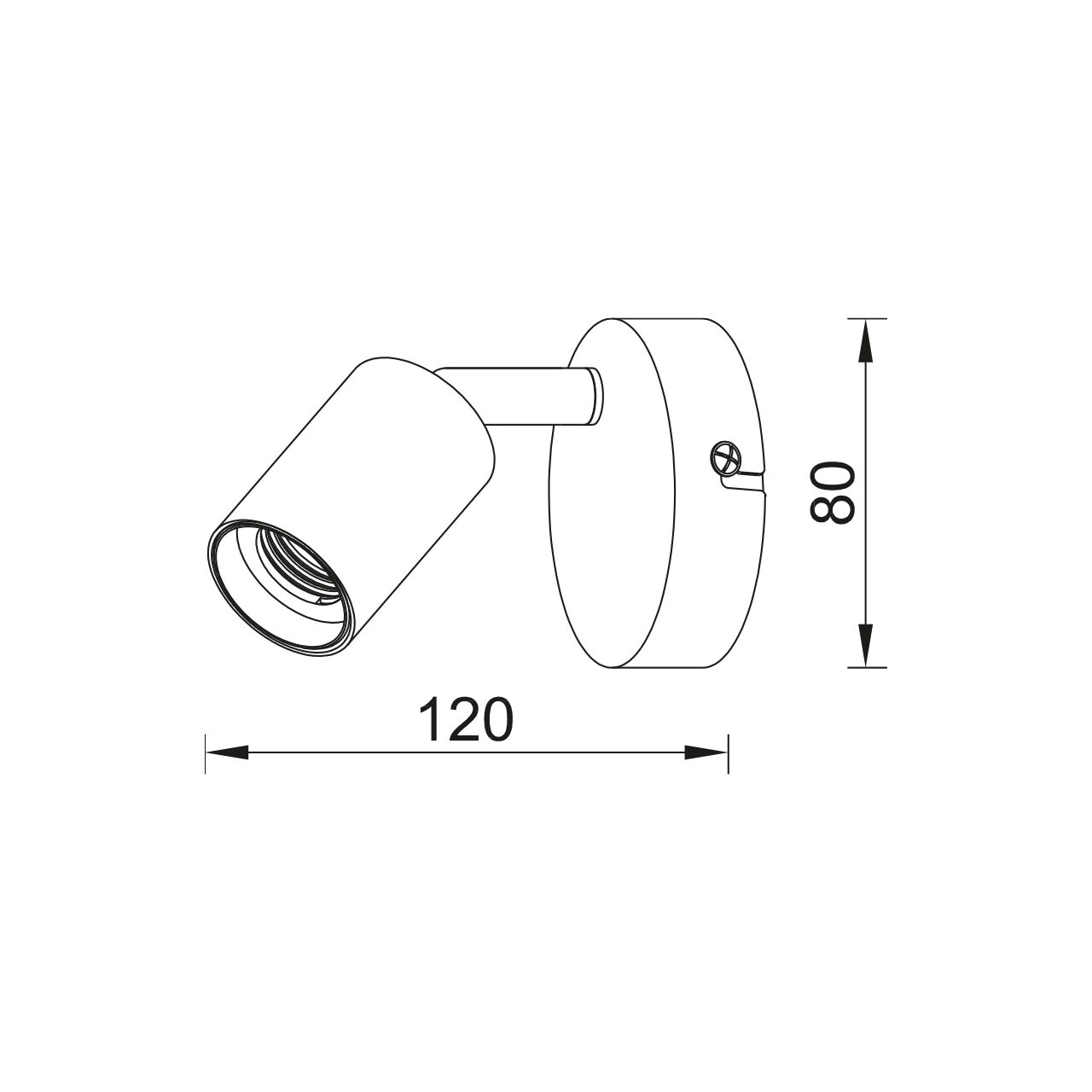 LAMPA DE PERETE G003C-1H-1xE27-NEGRU - imagine 4
