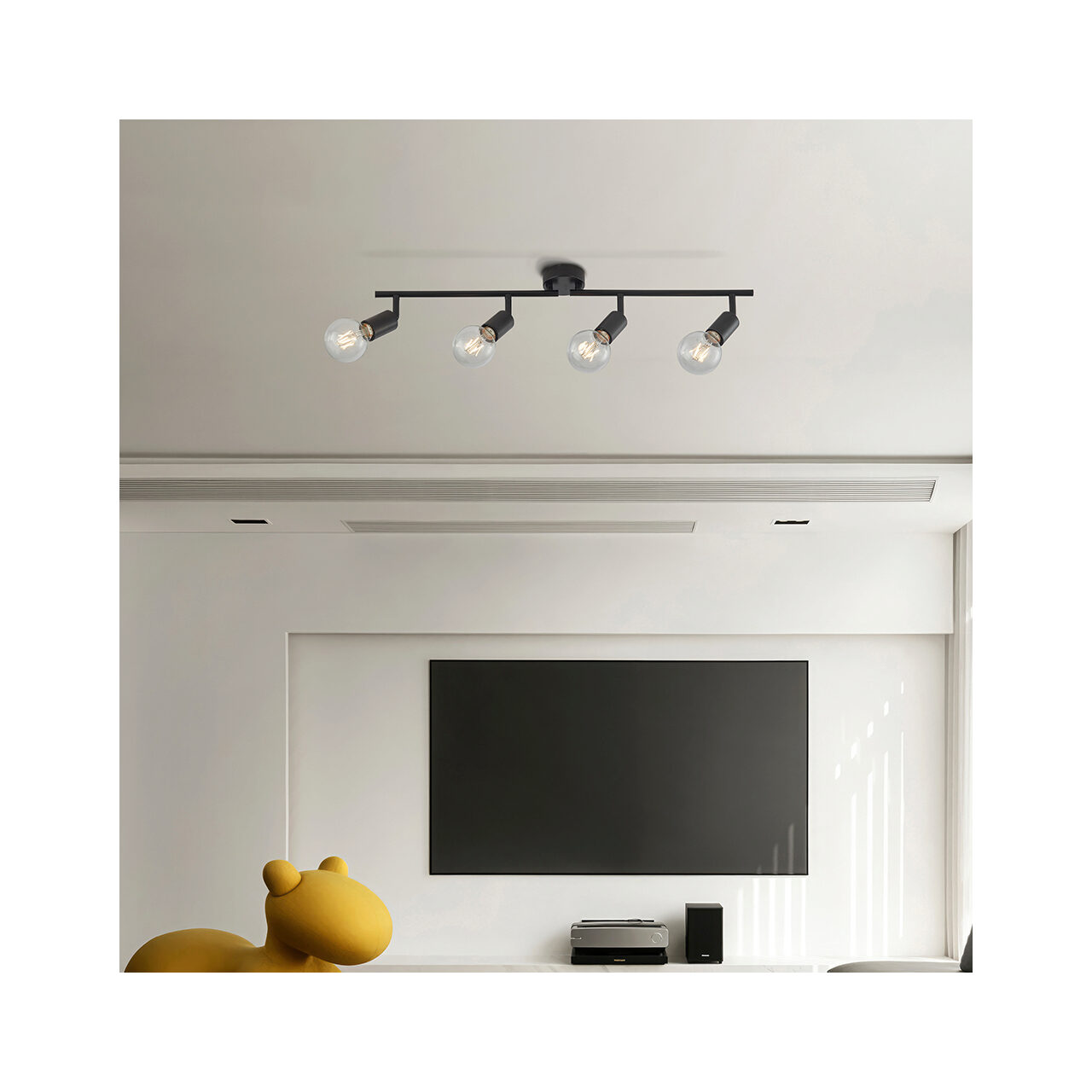 LAMPA DE PERETE G003C-4H-4xE27-NEGRU - imagine 2