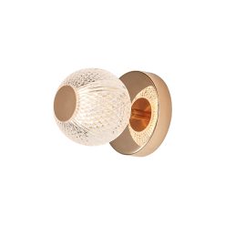 LAMPA DE PERETE S001C-1H-1xG9-AURIU STICLA - Instadepot