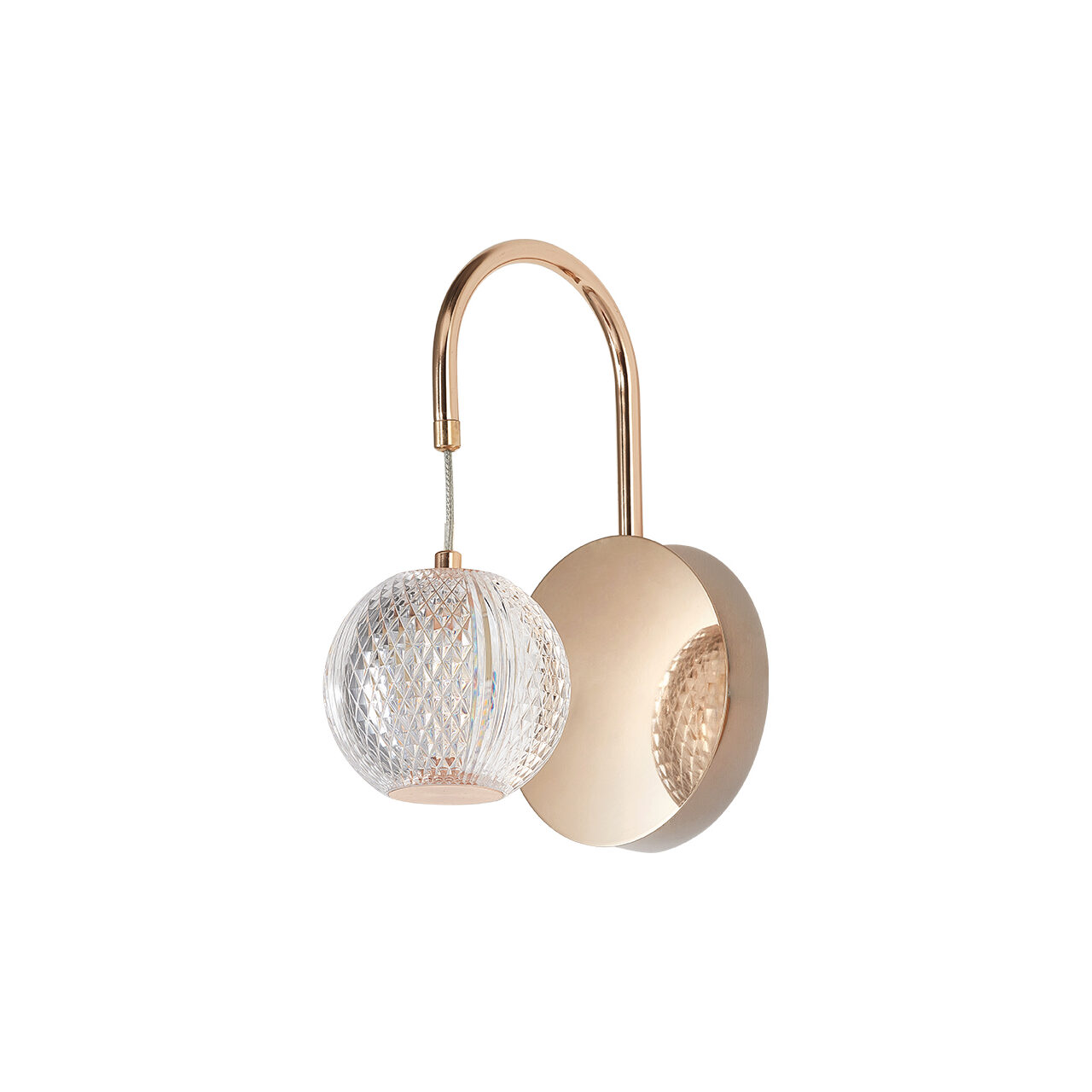 LAMPA DE PERETE S001W-1W-1xG9-AURIU STICLA - imagine 3