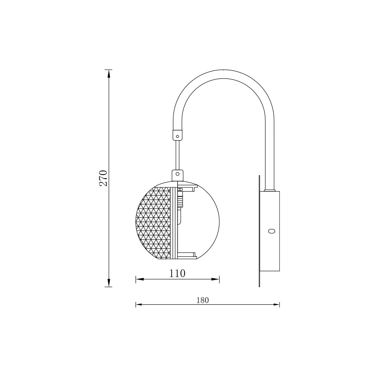 LAMPA DE PERETE S001W-1W-1xG9-AURIU STICLA - imagine 4
