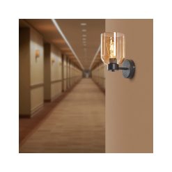 Alternative view of LAMPA DE PERETE S004W-1H-1xE27-STICLA AURIU