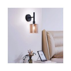 Alternative view of LAMPA DE PERETE S008W-1H-1xE14-SLV STICLA