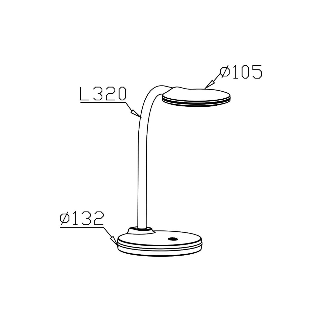 LAMPA LED DE BIROU LB124 4,5W 350lm DIM 5000K ALB - imagine 4