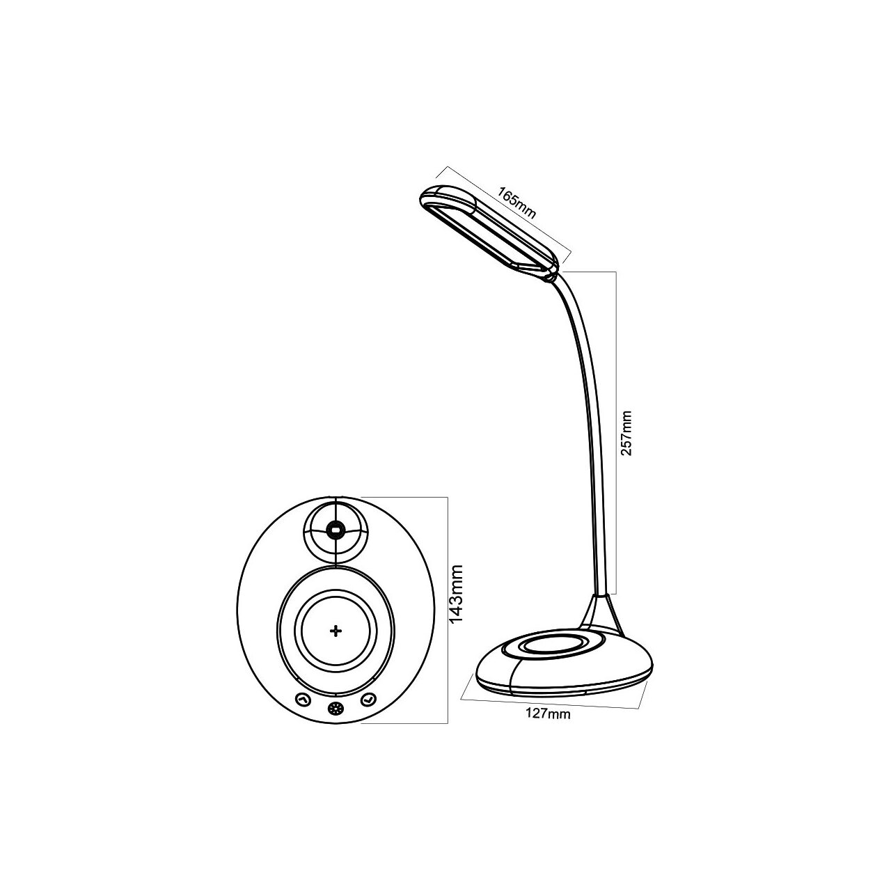 LAMPA LED DE BIROU LB146 3in1 NEGRU INCARCATOR TLF - imagine 5