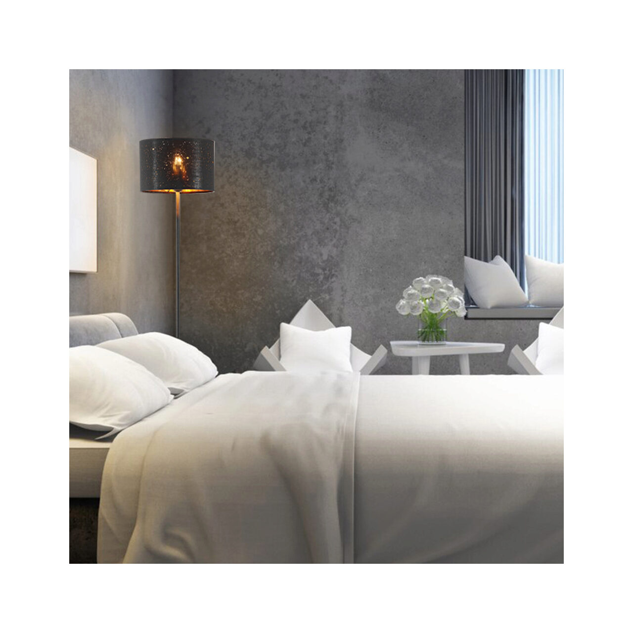LAMPADAR F001T-1H-1xE27-NEGRU - imagine 2