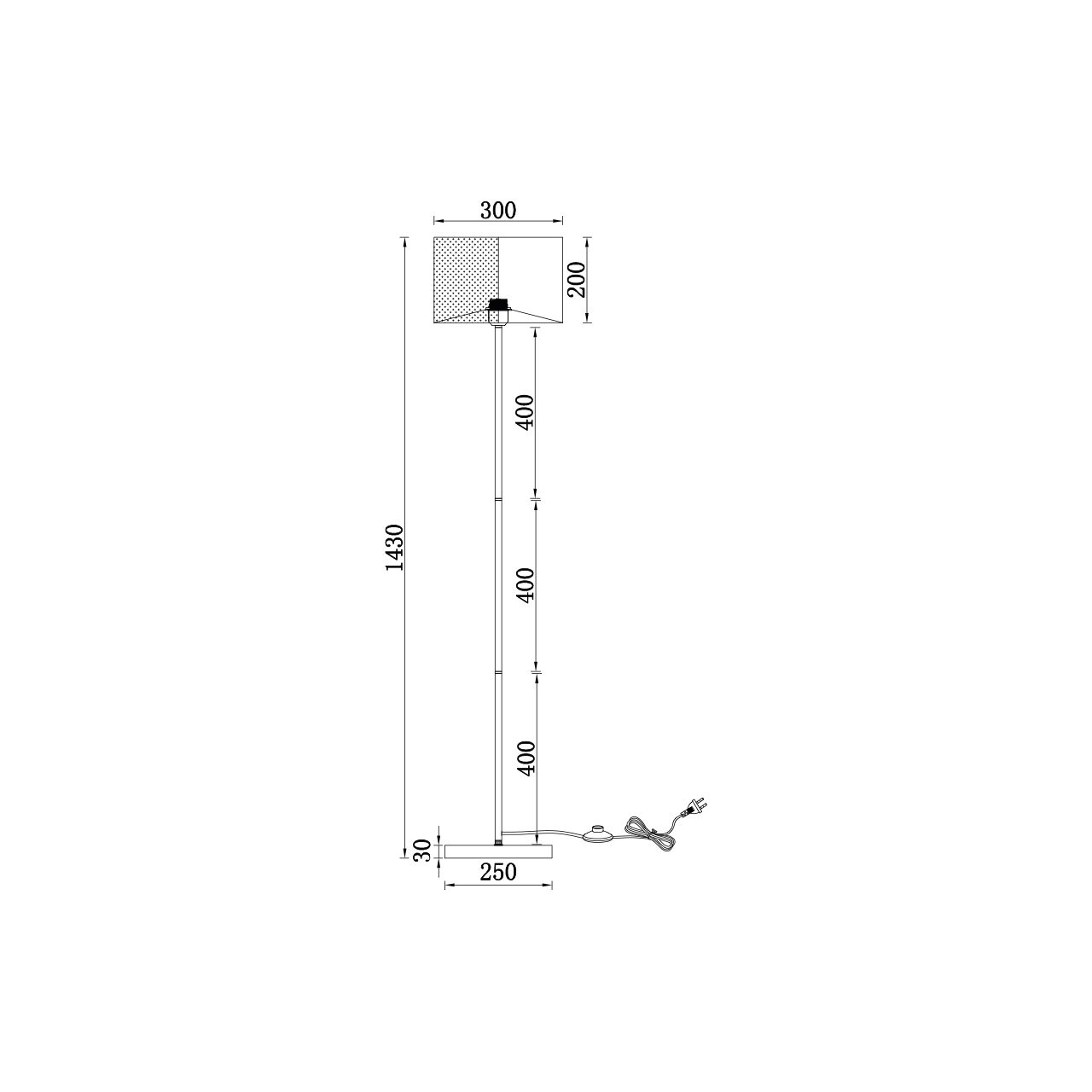 LAMPADAR F001T-1H-1xE27-NEGRU - imagine 4