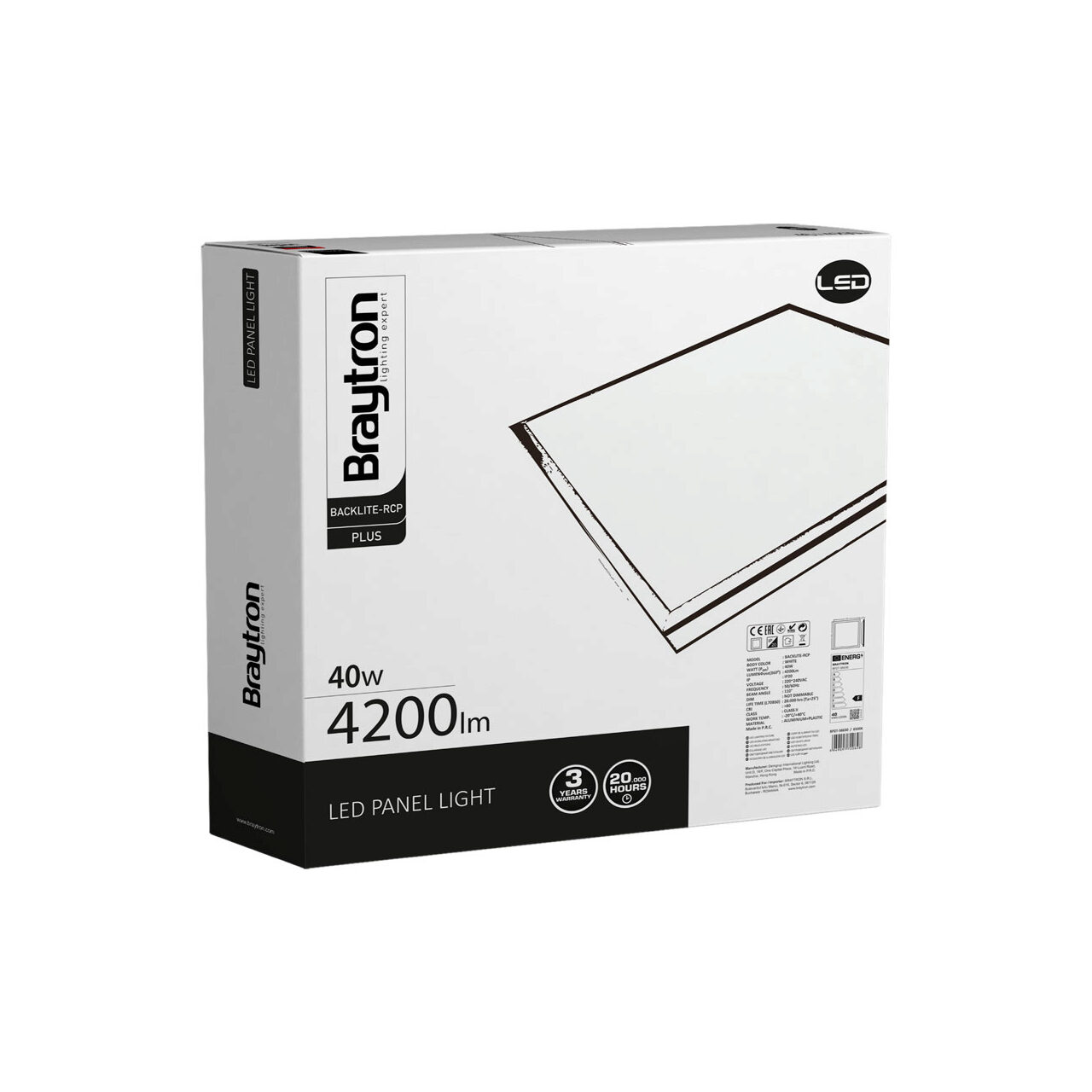 LED PANEL SLIM 40W 4200LM 595X595 ALB 6500K - imagine 5