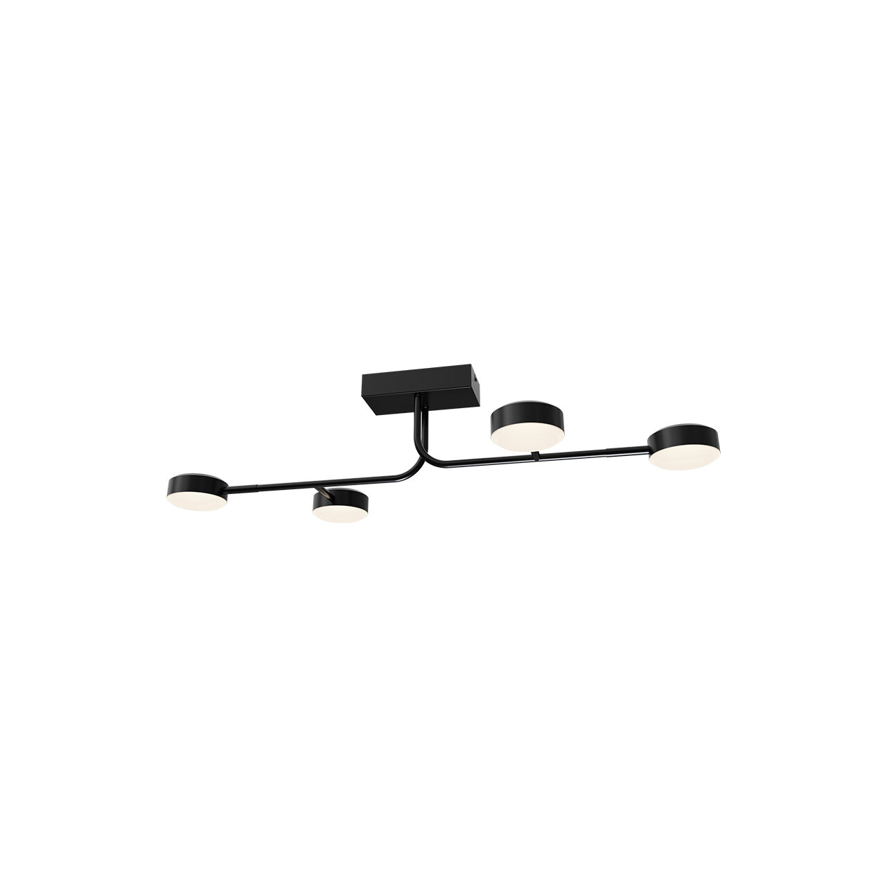 LUSTRA LED 32W ARCANA-3000K 4H NEGRU - Instadepot