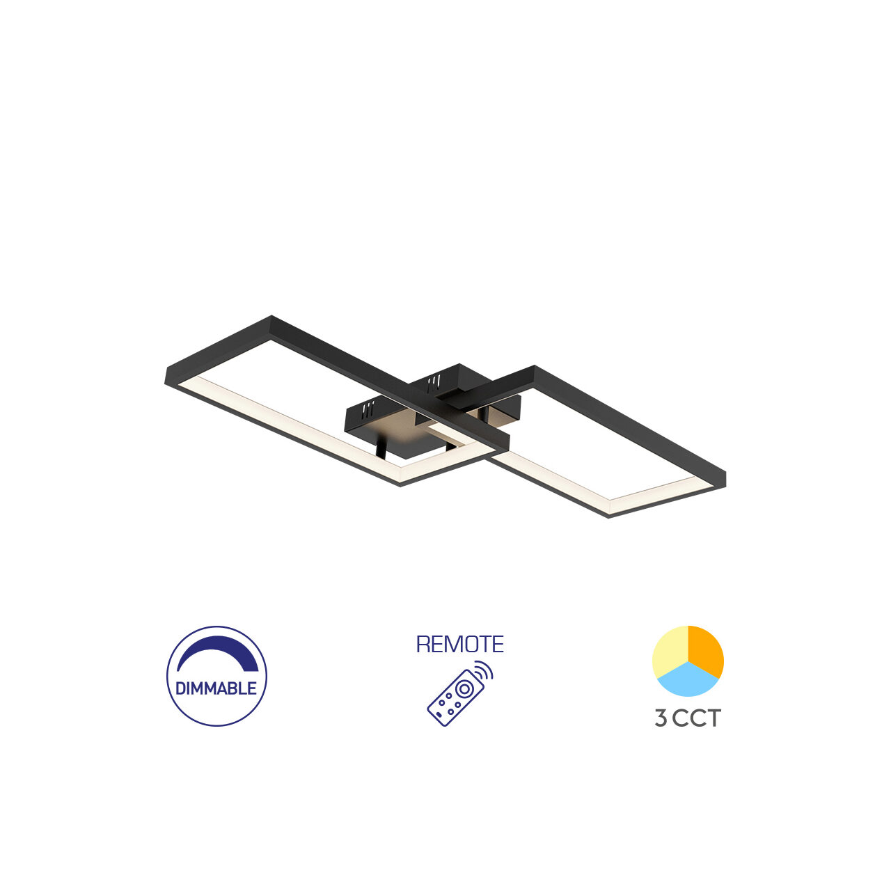 LUSTRA LED 40W NELA-SS1-RND telecomanda IP20 NEGRU - Instadepot