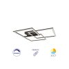 LUSTRA LED 80W CRYSTAL-3IN1-telecomanda-DIM-NEGRU - Instadepot