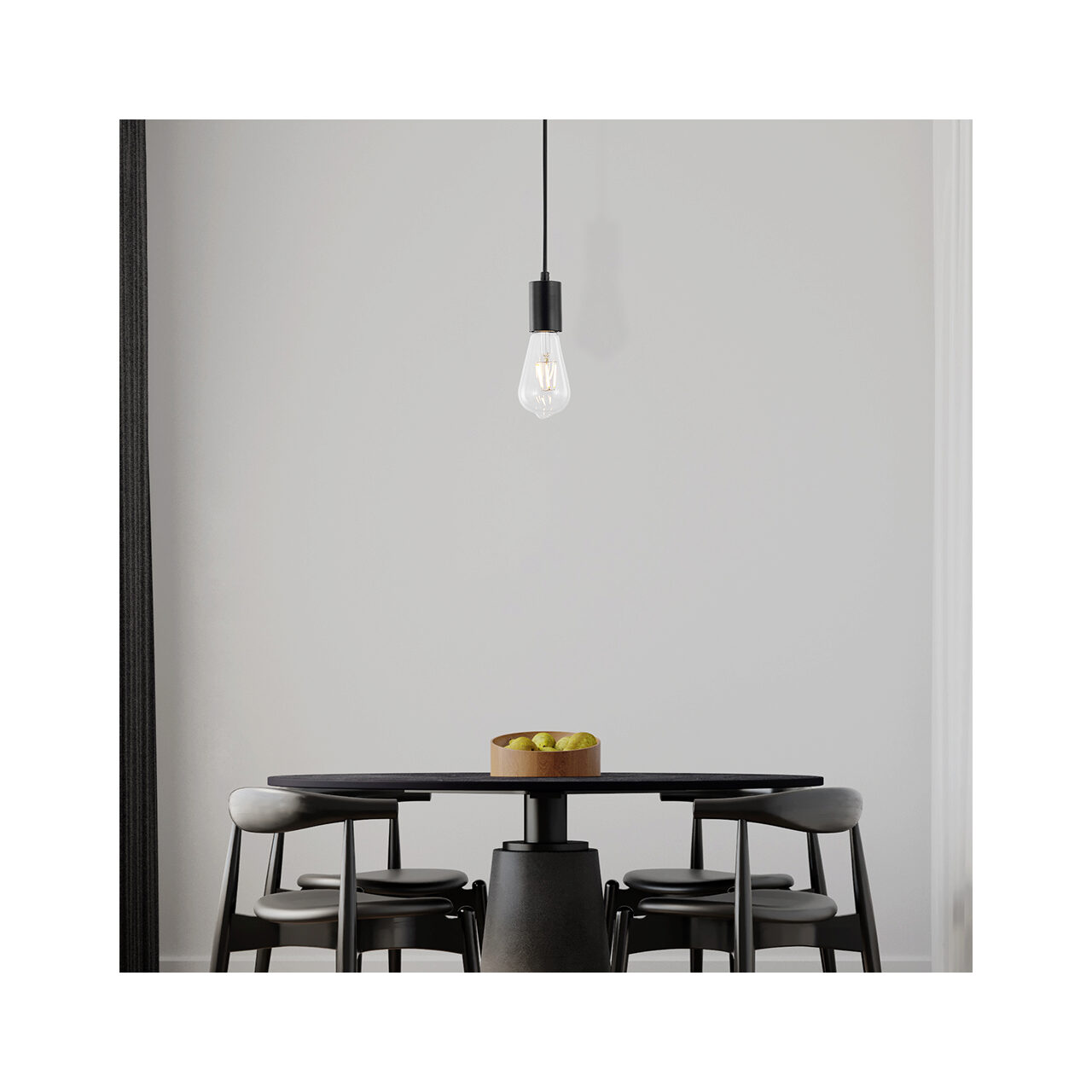 PENDUL G006R-1H-1xE27 NEGRU - imagine 2