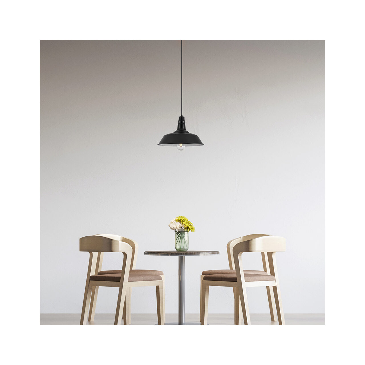 PENDUL P003R-1H-1xE27-NEGRU - imagine 2
