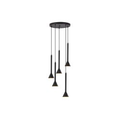 PENDUL P011R-5H-5xGU10-NEGRU - Instadepot
