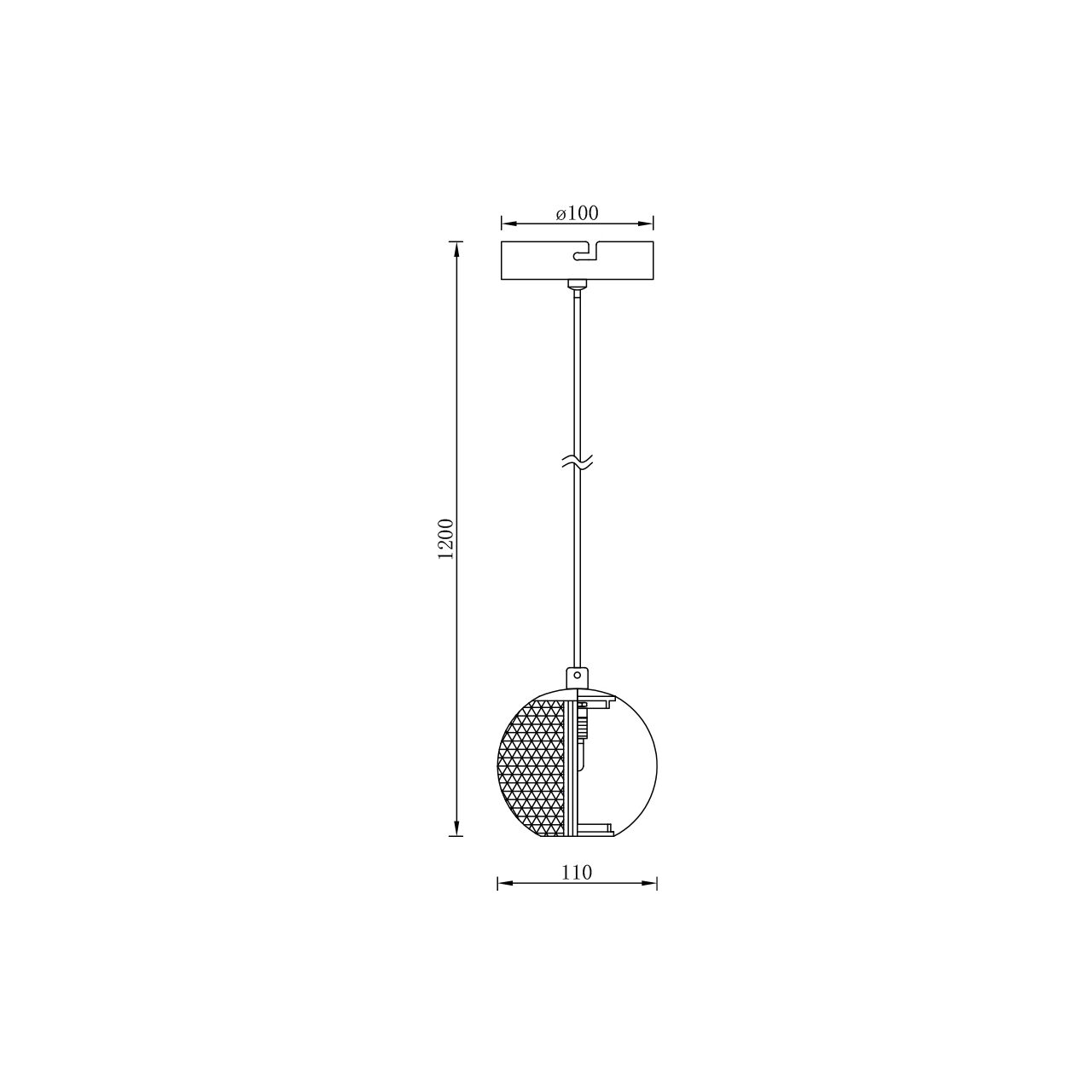 PENDUL S001R-1H-1xG9-AURIU STICLA - imagine 4
