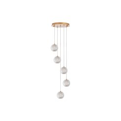PENDUL S001R-5H-5xG9-AURIU STICLA - Instadepot