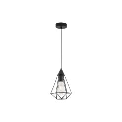 PENDUL W003R-1H-1xE27-METAL NEGRU - Instadepot