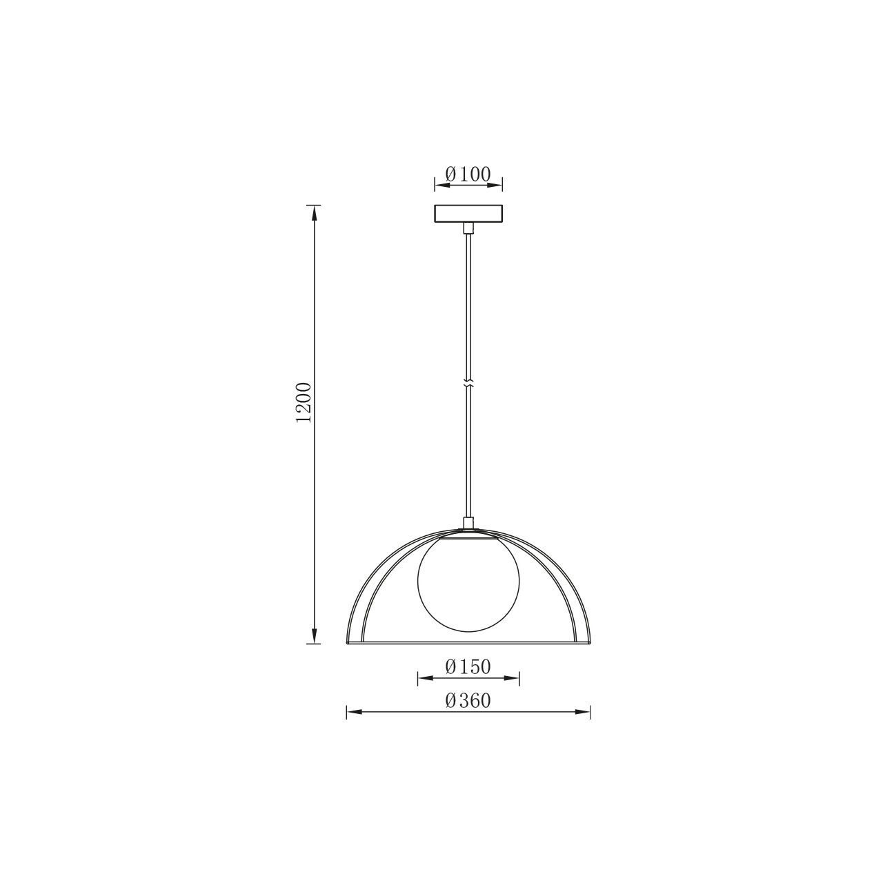PENDUL W004R-1H-1xE27 AURIU - imagine 4