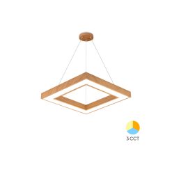 PLAF. LED SUSP 36W 3in1 LEMN BLADE SQR - Instadepot