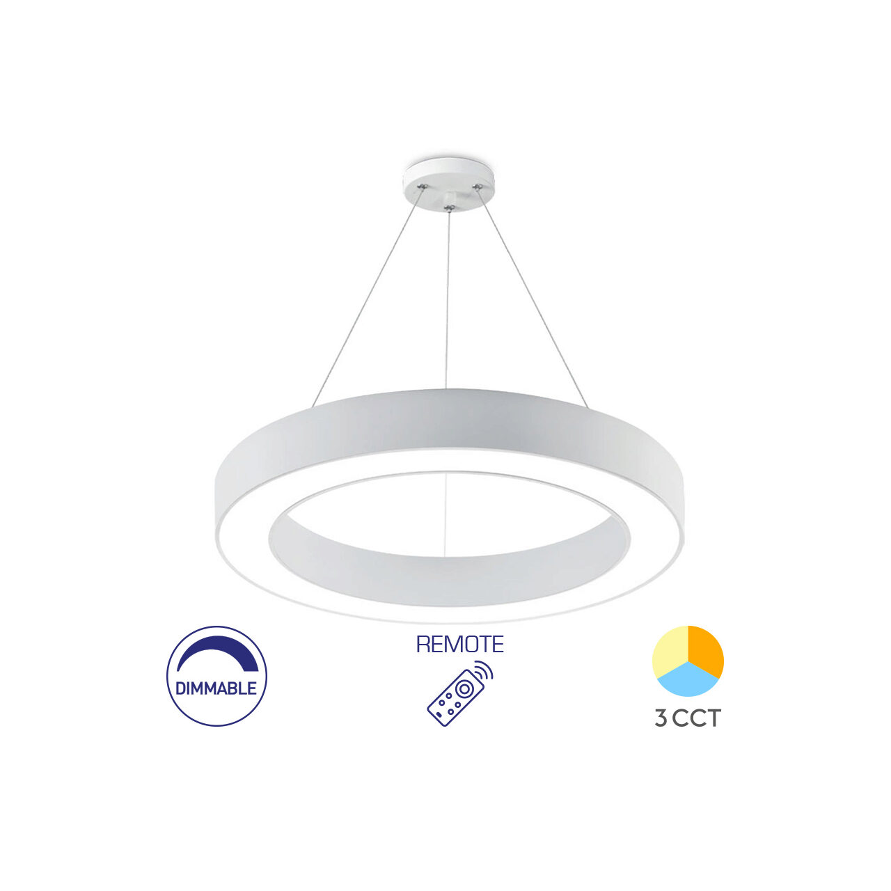PLAF. LED SUSP 45W TELECOMANDA ALB BLADE RND - Instadepot