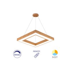 PLAF. LED SUSP 45W TELECOMANDA LEMN BLADE SQR - Instadepot