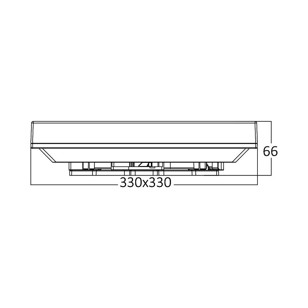 PLAFONIERA LED 30W 3000K IP44 JADE SQR,BR PLUS - imagine 5