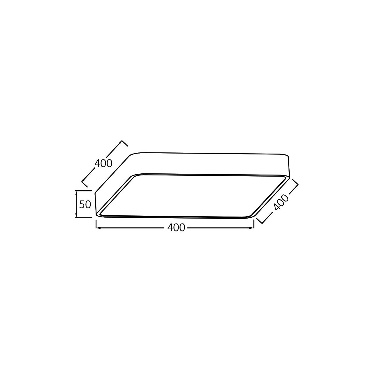 PLAFONIERA LED 36W 3000/4000/6500K ALB BLADE SQR - imagine 5
