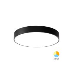 PLAFONIERA LED 36W 3000/4000/6500K NEGR BLADE RND - Instadepot