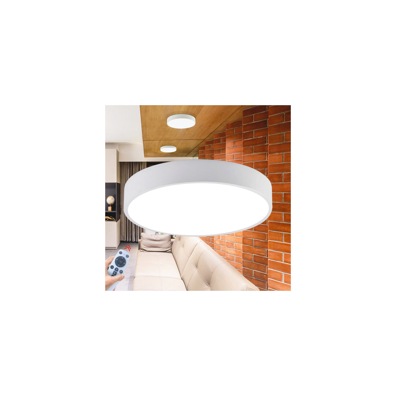 PLAFONIERA LED 45W TELECOMANDA ALB BLADE SR RND - imagine 2