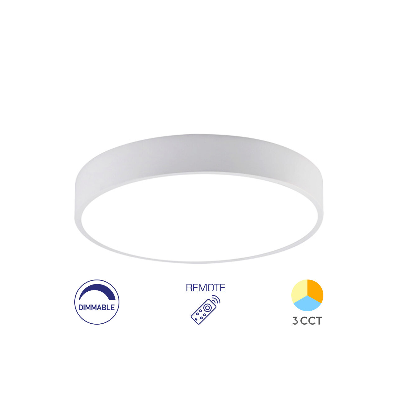 PLAFONIERA LED 45W TELECOMANDA ALB BLADE SR RND - Instadepot